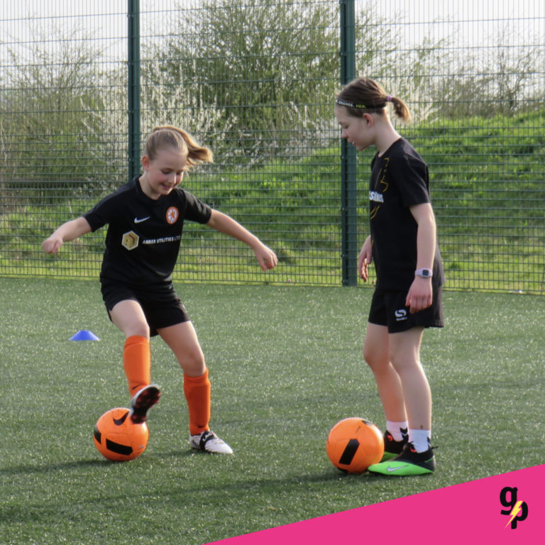 Elite girls football session in Rugby