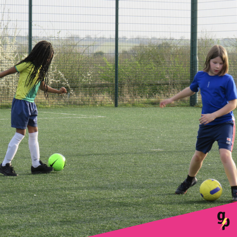 Elite girls football session in Rugby